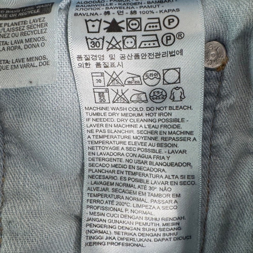 Levi Strauss 505 Mens Jeans Regular Fit Straight Leg Dark Wash W32 L32 - Picture 5 of 7